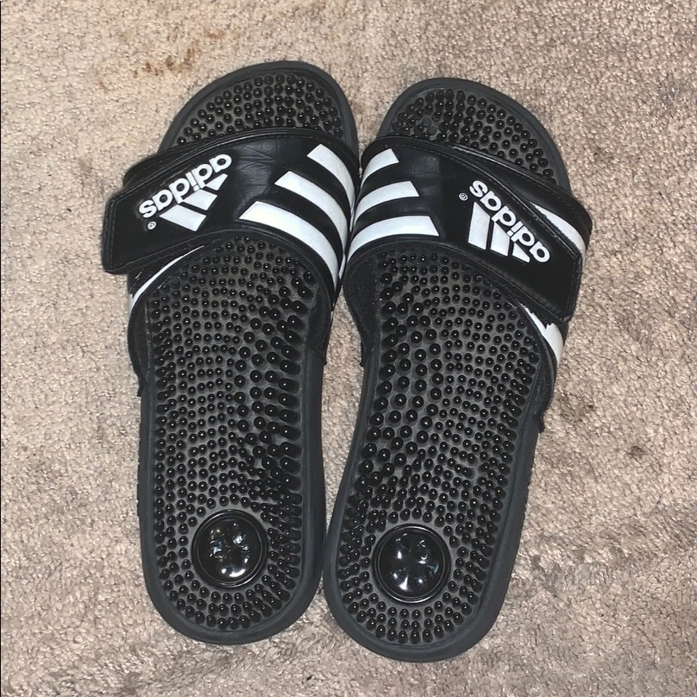 Slip on adidas slides!